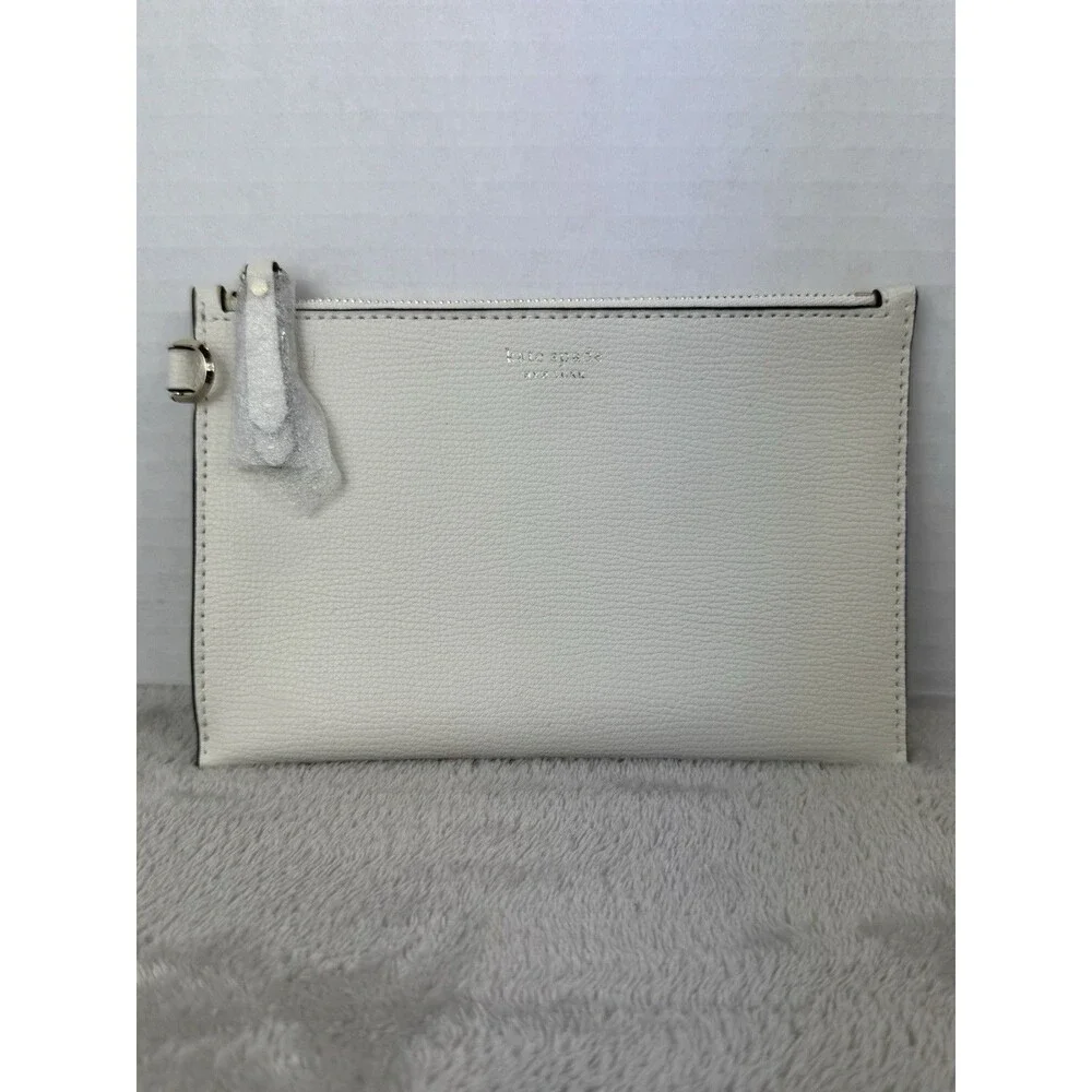 Brand New Kate Spade New York White Zipper Pouch